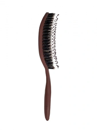 Расческа массажная для волос с натуральной щетиной, Коричневая Solomeya Hair Brush with natural boar bristle, Brown, 1 шт
